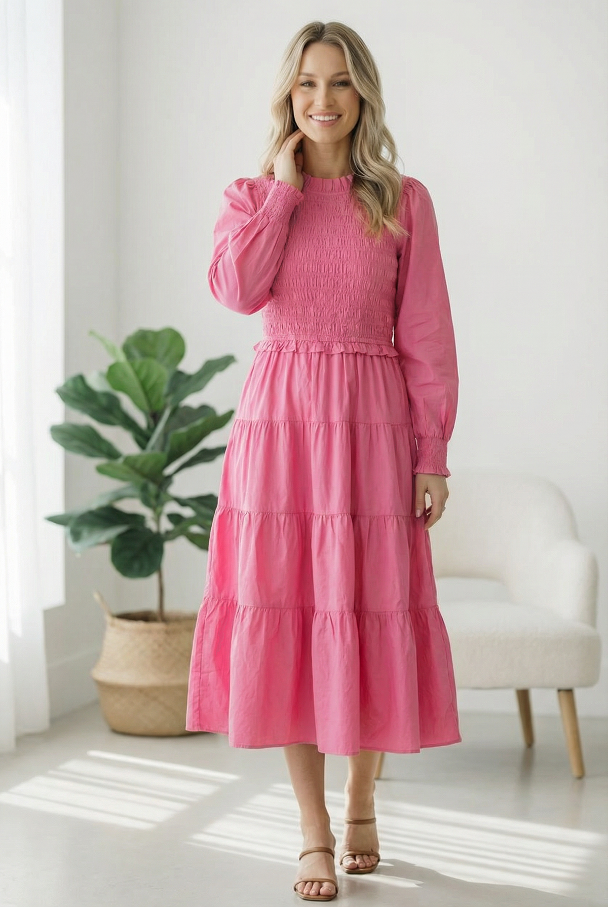 On a Sugar Rush Smocked Midi Dress