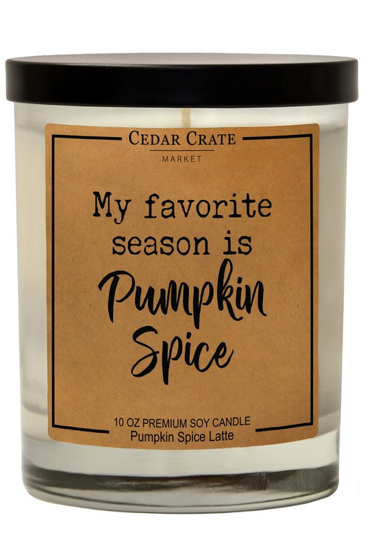 My Favorite Season Is Pumpkin Spice Soy Candle